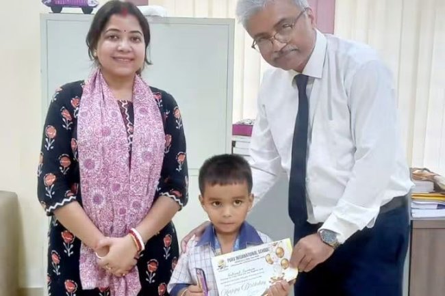 Students' Birthdays Celebrated at Purv International School